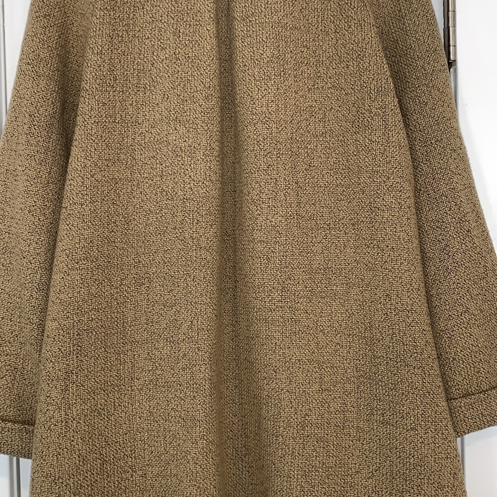 Vtg J Jill Retro Woven Pleat Back Wool Swing Coat M - Picture 10 of 15